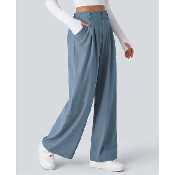 Halara High Waisted Side Pocket Wide Leg Waffle Work Pants size XS m4 - Picture 1 of 6